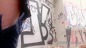 Czech amateur flashing and fucking in public