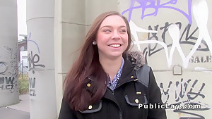 Czech amateur flashing and fucking in public