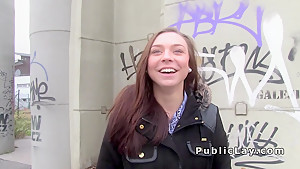 Czech amateur flashing and fucking in public
