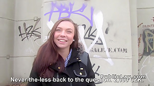 Czech amateur flashing and fucking in public