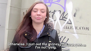 Czech amateur flashing and fucking in public