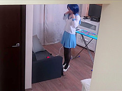 Czech cosplay teen 18+ - Naked ironing  porn video