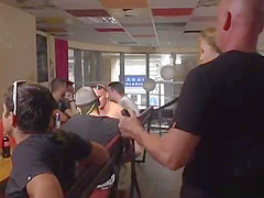 Czech slave gets double penetration in public