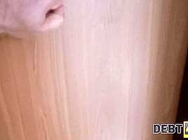 DEBT4k  Horny debt collector gives hottie money in exchange for a sex session