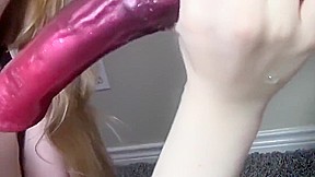 DEEP THROATING - Horsecock Dildo
