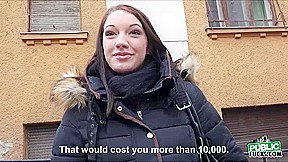 Damn hot brunette Felicia gets tight pussy fucked by total stranger