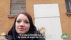 Damn hot brunette Felicia gets tight pussy fucked by total stranger