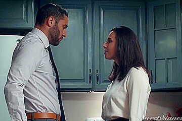 Dark-haired Beauty Seduces And Fucks Her Husbands Boss - Casey Calvert