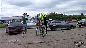 Day In The City In Spandex - Watch4Fetish