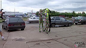Day In The City In Spandex - Watch4Fetish