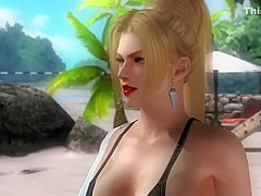 Dead or alive 5 sexy girls winning animation in tight bikini thong 3D ass !