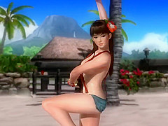 Dead or alive 5 sexy girls winning animation in tight bikini thong 3D ass !
