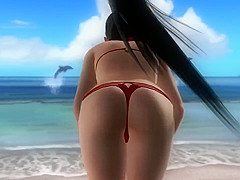 Dead or alive 5 sexy girls winning animation in tight bikini thong 3D ass !
