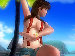 Dead or alive 5 sexy girls winning animation in tight bikini thong 3D ass !