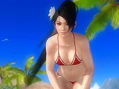 Dead or alive 5 sexy girls winning animation in tight bikini thong 3D ass !