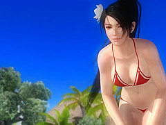 Dead or alive 5 sexy girls winning animation in tight bikini thong 3D ass !