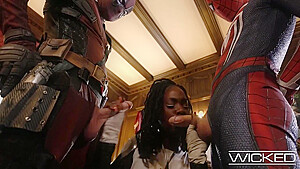 Deadpool And Spiderman Fucking Monica Rambeau Hard