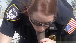 Deep interracial hardcore fuck with criminal on roof