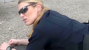 Deep interracial hardcore fuck with criminal on roof