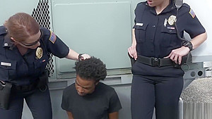 Deep interracial hardcore fuck with criminal on roof