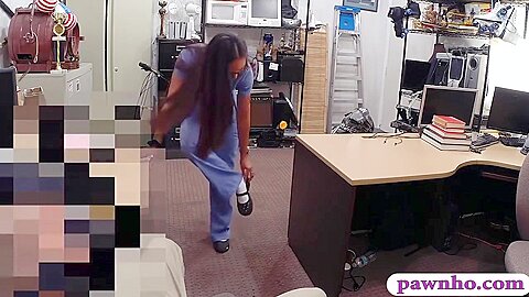 Desperate Nurse Nailed By Nasty Pawn Guy At The Pawnsho