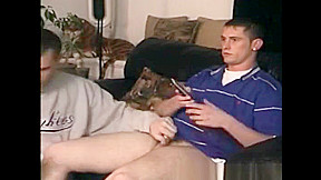 Dilf sucking off straight hunk gets jizzed in mouth