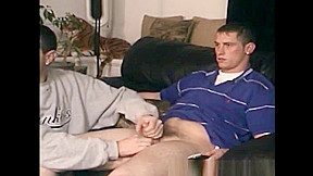 Dilf sucking off straight hunk gets jizzed in mouth