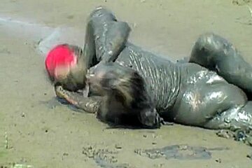 Dirty chickfight in mud