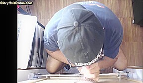 Dirty perverted nympho gloryhole gay sucks and jerks dick