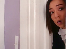 Dirty teen 18+ Petite Bitch Kiley Jay Gets Huge Shaved Cock