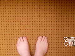 Disabled teenager 18+ makes her first porn