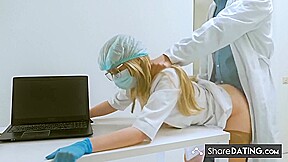 Doctor Fucked A Nurse On His Desk Cum In Her Pussy