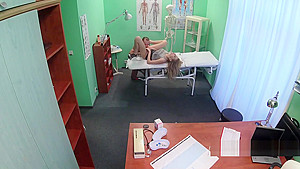 Doctor fucks blond beauty in office