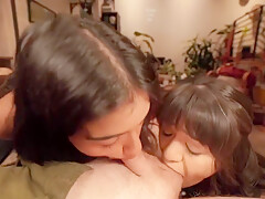 Double Blowjob With Chelsea Bee And Her Latina Girlfriend