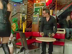 Double penetration public Euro sex