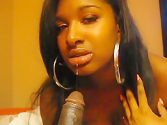 EBONY teen 18+ MODEL SUCKS BBC DURING ESCORT CASTING
