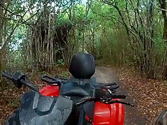 Eating The Blonde On The Quad Bike Ride In The Middle Of The Woods