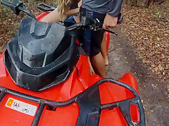 Eating The Blonde On The Quad Bike Ride In The Middle Of The Woods