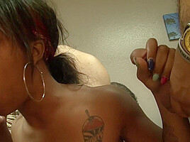 Ebony Cheerleader Gets Banged By Three Horny Guys - MixedRaceCunt