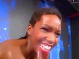 Ebony Slut Group Facial