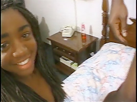 Ebony college girl struggling with bbc
