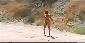 Ebony nude outdoors