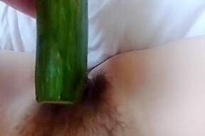 Egyptian Girl Putting Cucumber In Hot Pussy