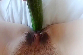 Egyptian Girl Putting Cucumber In Hot Pussy