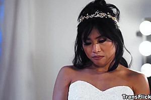 Ember Snow In Trans Babe Kiss And Fucks This Sexy Bride To Be
