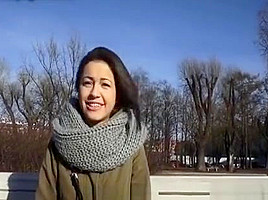 Enchanting Teenie Widens Legs At A Casting To Get Poked Well