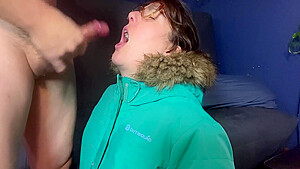 Enormous Cumshot In My Mouth Almost Made Me Gag!