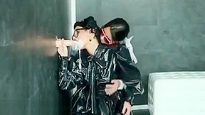 Euro Lez Sucking Fake Cock