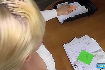 Eva Engel - Naughty Cock Addicted Secretary Fucks With Shy Job Applicant