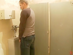 ExMilitary gets fucked in the crowded locker room